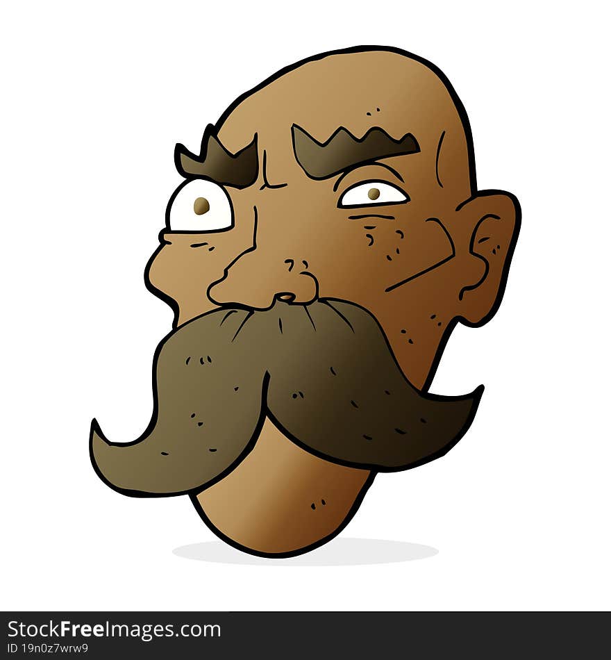 cartoon angry old man