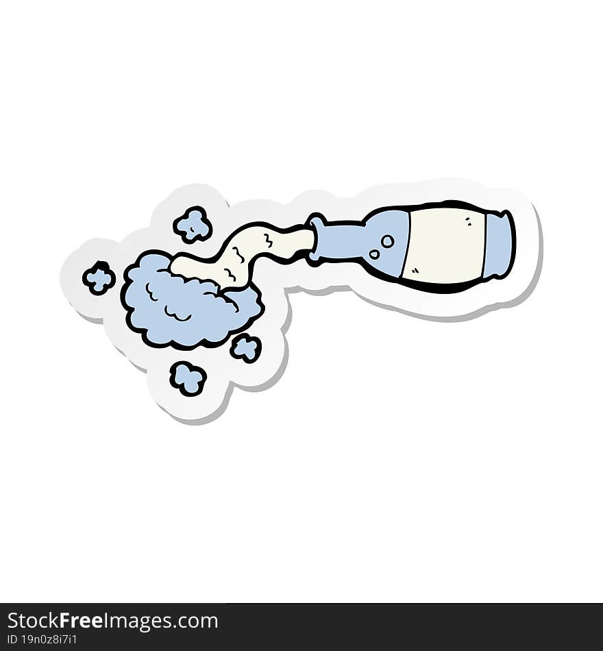 sticker of a cartoon spilled bottle