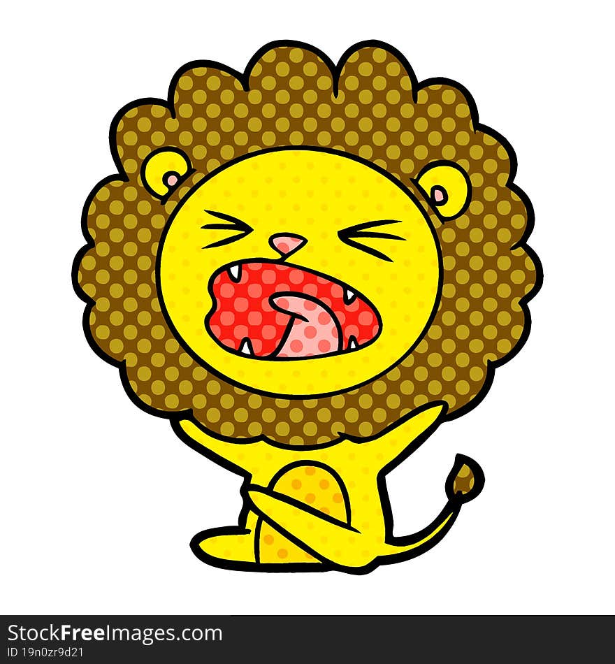 cartoon lion throwing tantrum. cartoon lion throwing tantrum