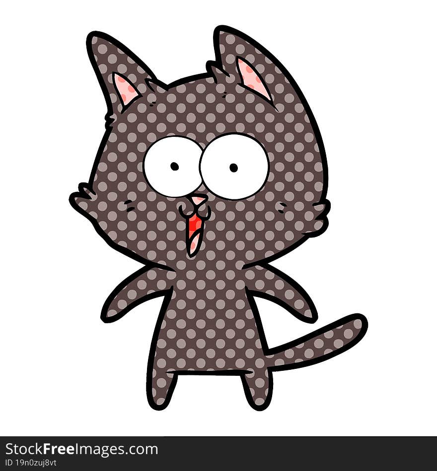 funny cartoon cat. funny cartoon cat