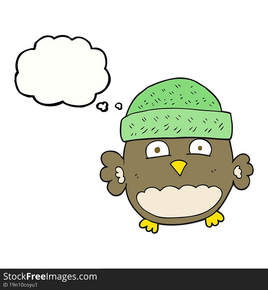 thought bubble cartoon cute owl