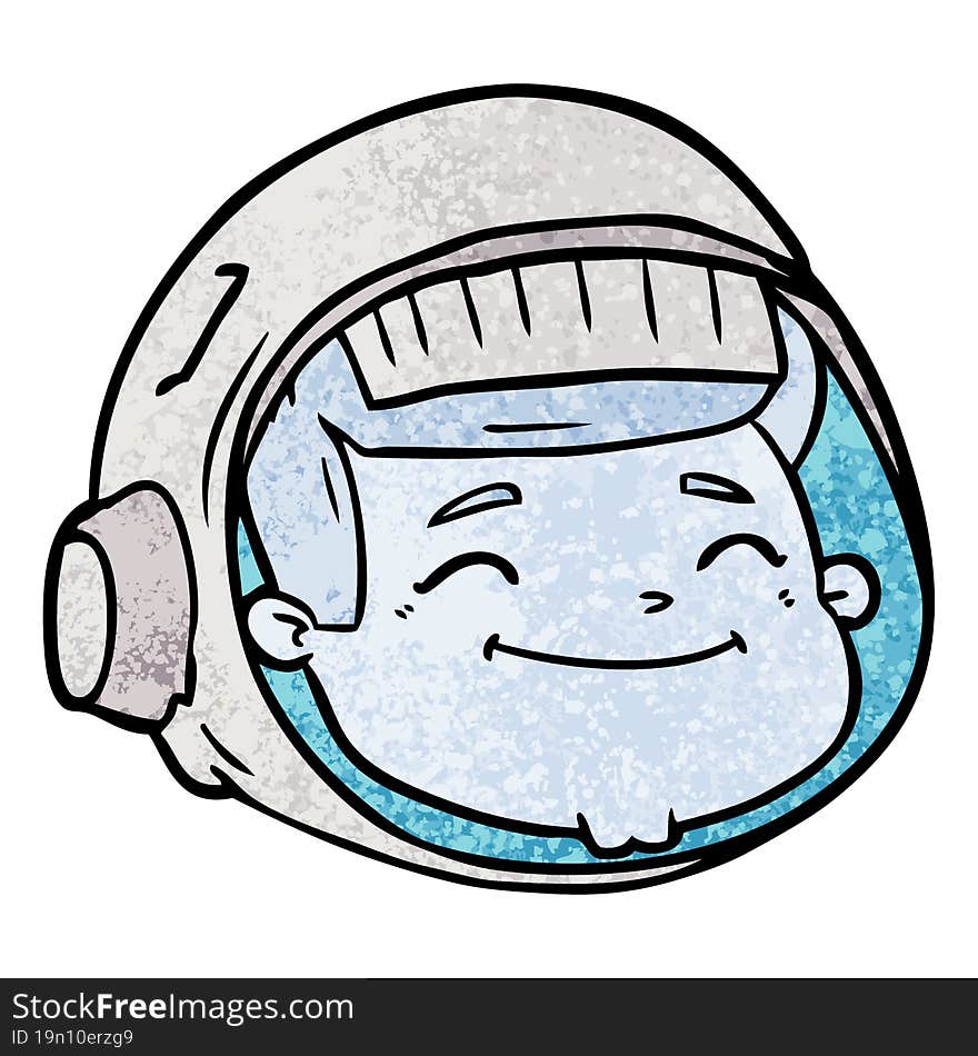 cartoon astronaut face. cartoon astronaut face