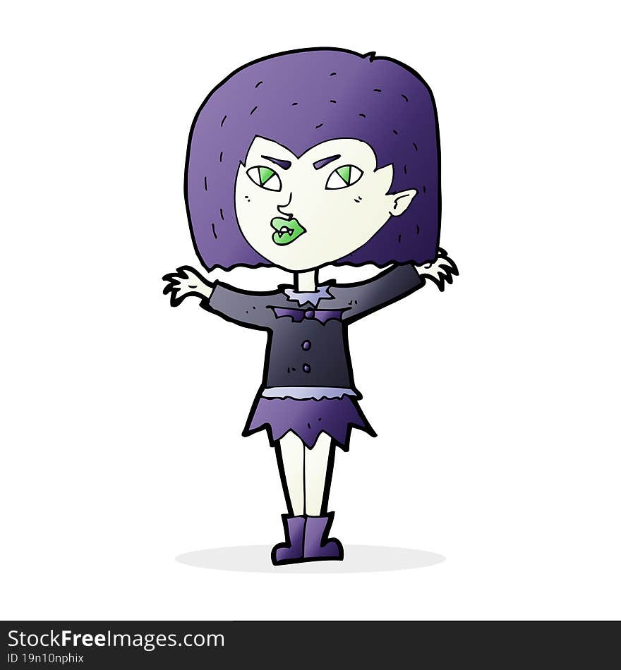 Cartoon Vampire Girl