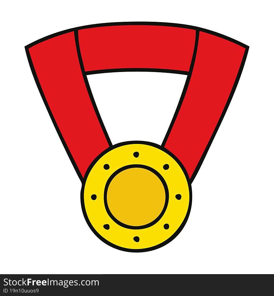 Cute Cartoon Gold Medal