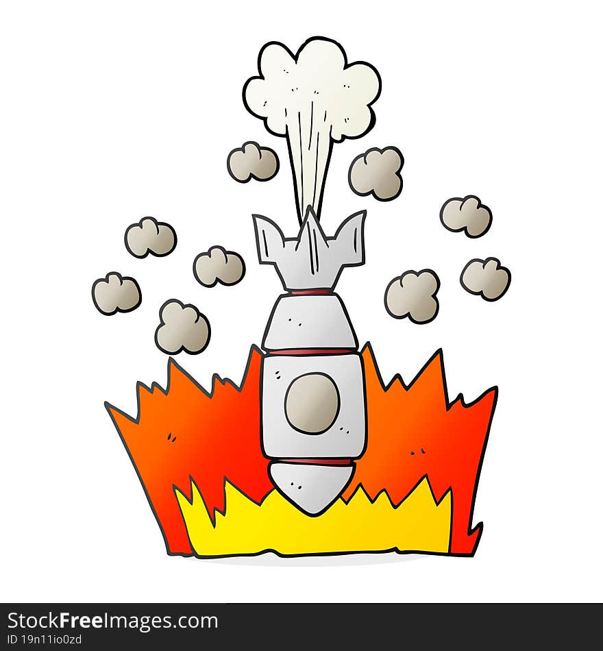 Cartoon Falling Bomb