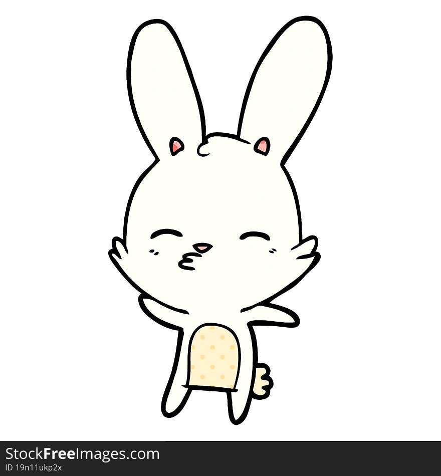 curious bunny cartoon. curious bunny cartoon