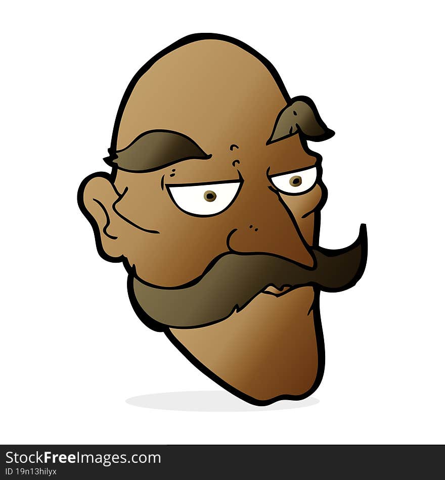 Cartoon Old Man Face