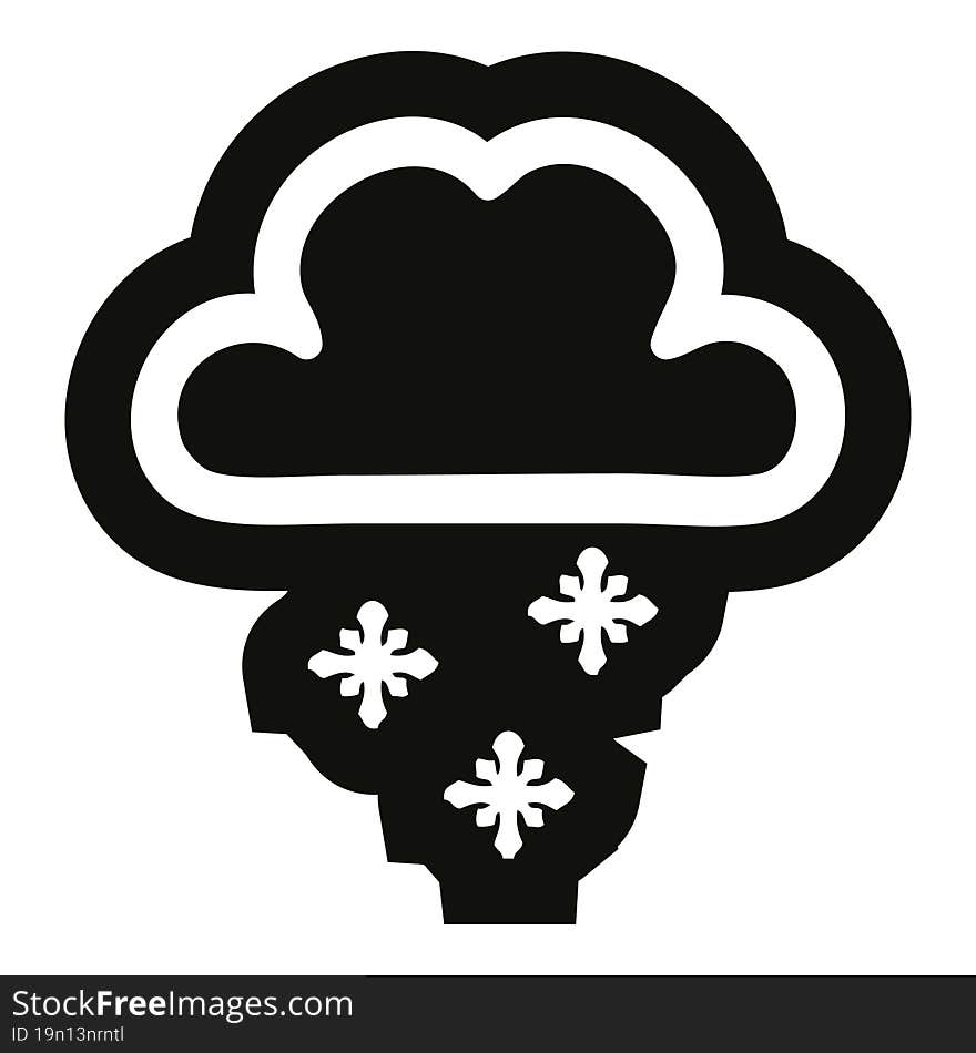 snow cloud icon symbol