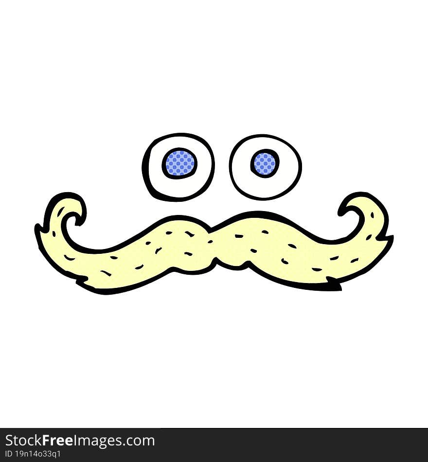 Cartoon Eyes And Mustache