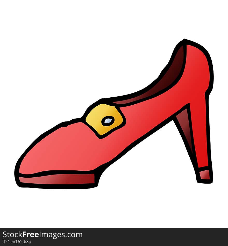 cartoon doodle of a red shoe