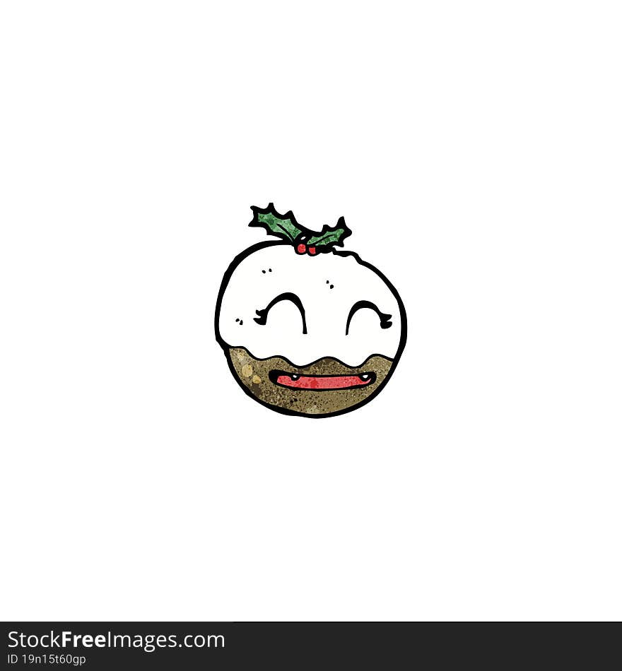 cartoon christmas pudding