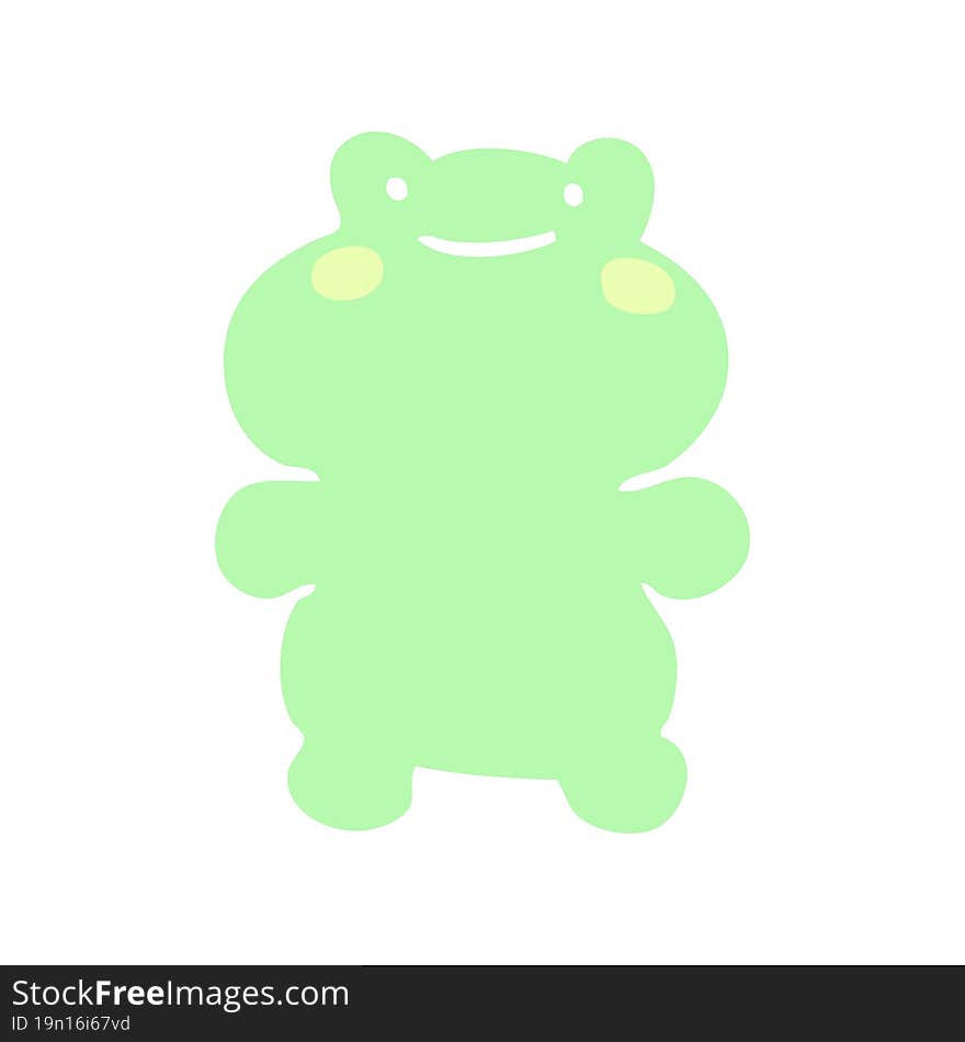 cartoon doodle frog