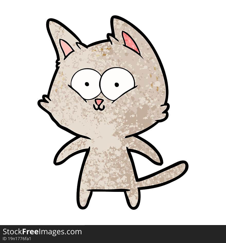 happy cartoon cat. happy cartoon cat