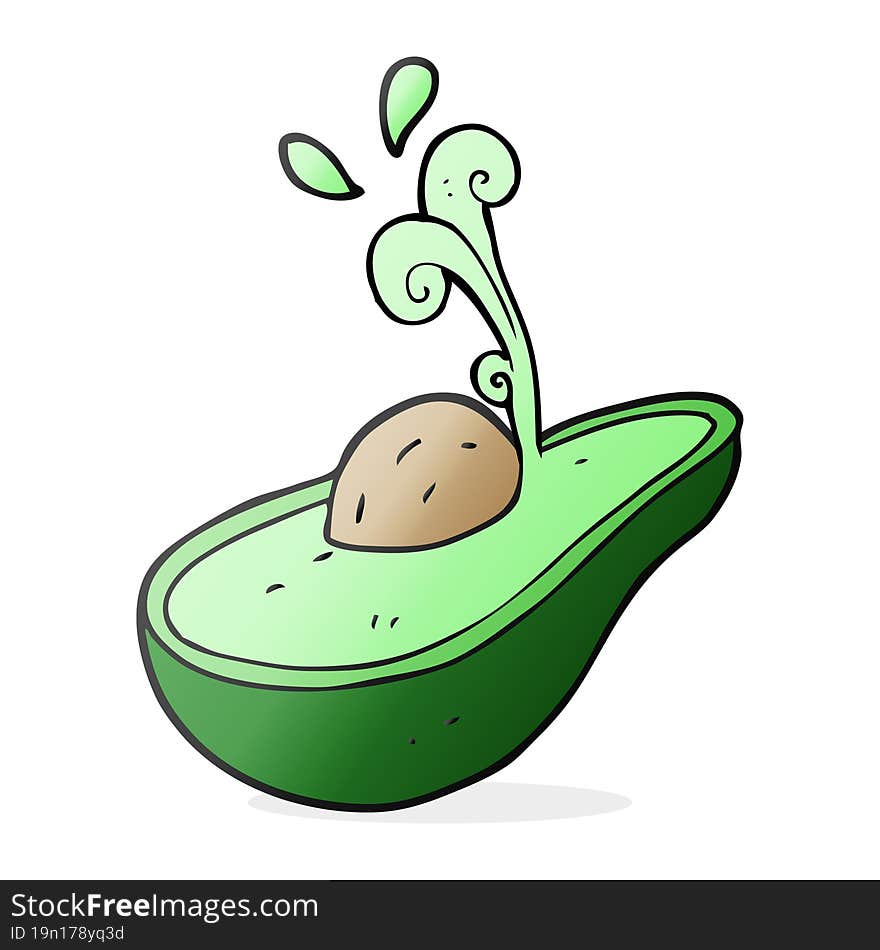 Cartoon Avocado