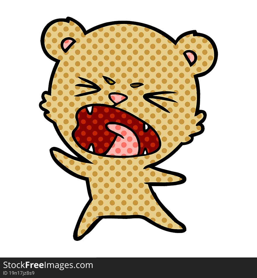 angry cartoon bear. angry cartoon bear