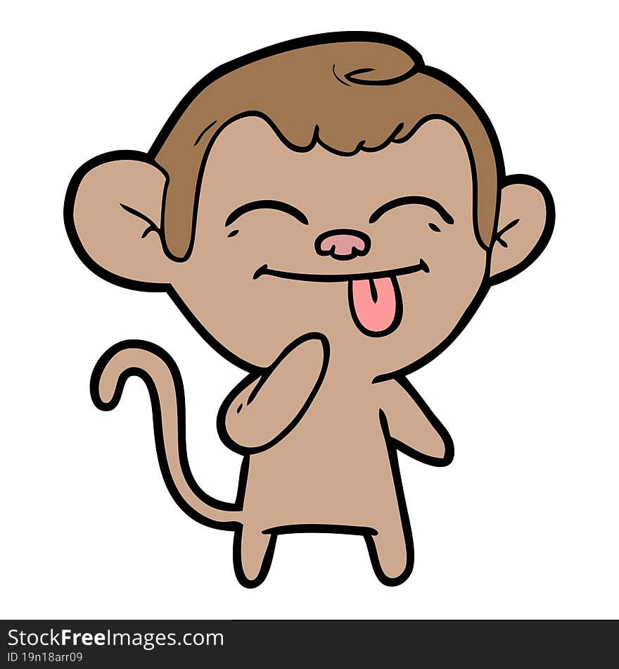 funny cartoon monkey. funny cartoon monkey