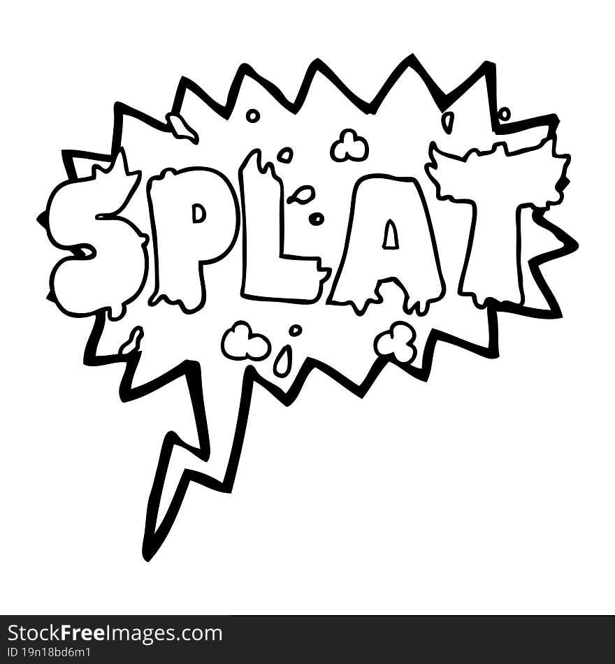 Speech Bubble Cartoon Splat