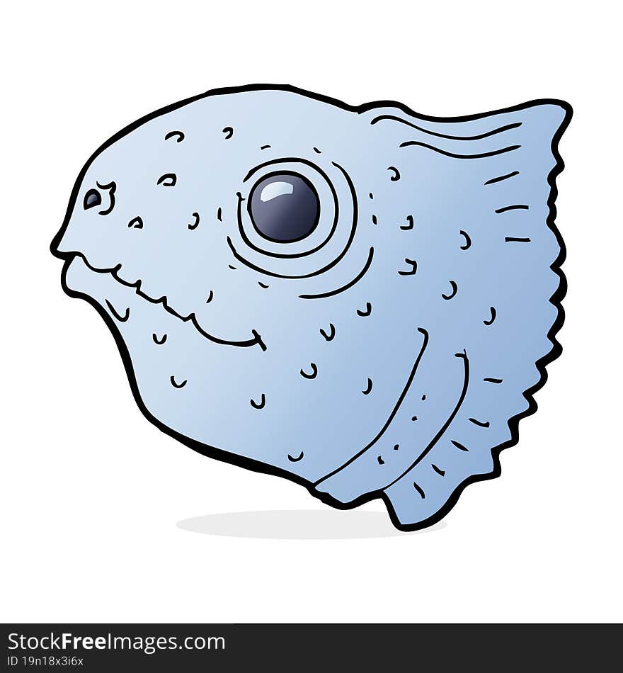 cartoon fish head