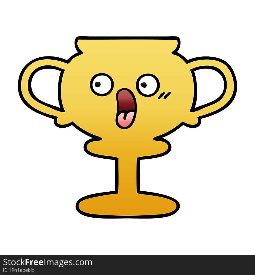 gradient shaded cartoon trophy