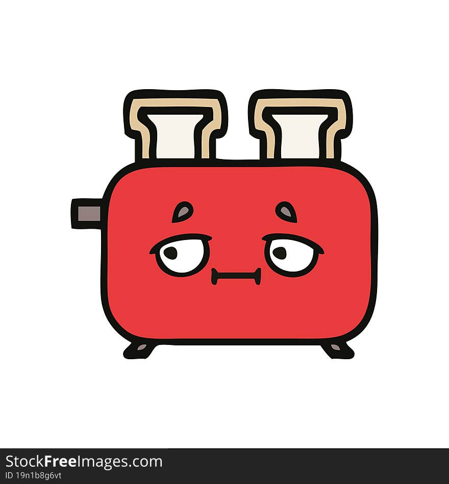 cute cartoon of a toaster