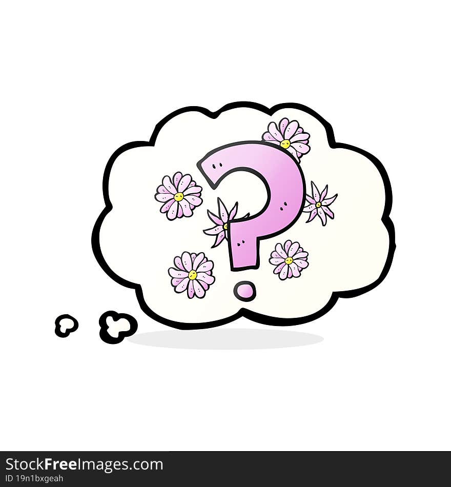 Thought Bubble Cartoon Question Mark