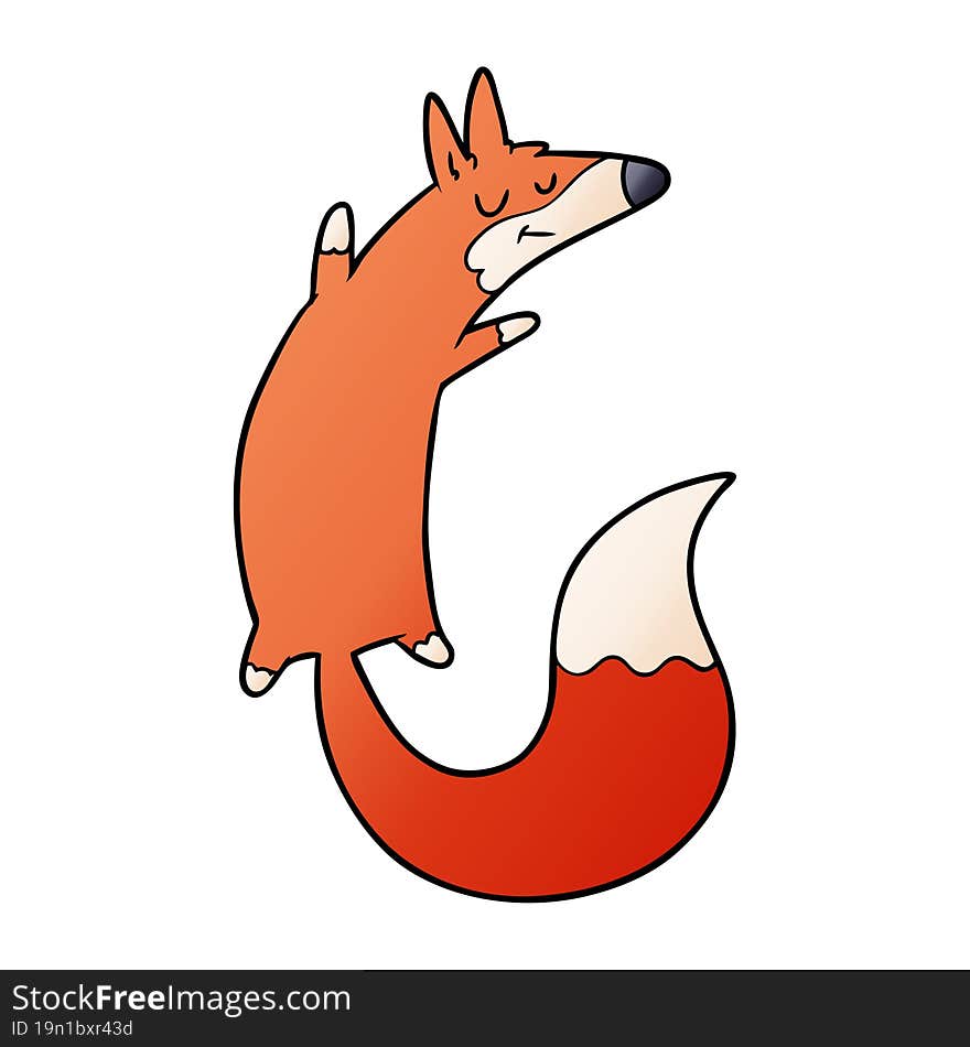 cartoon jumping fox. cartoon jumping fox