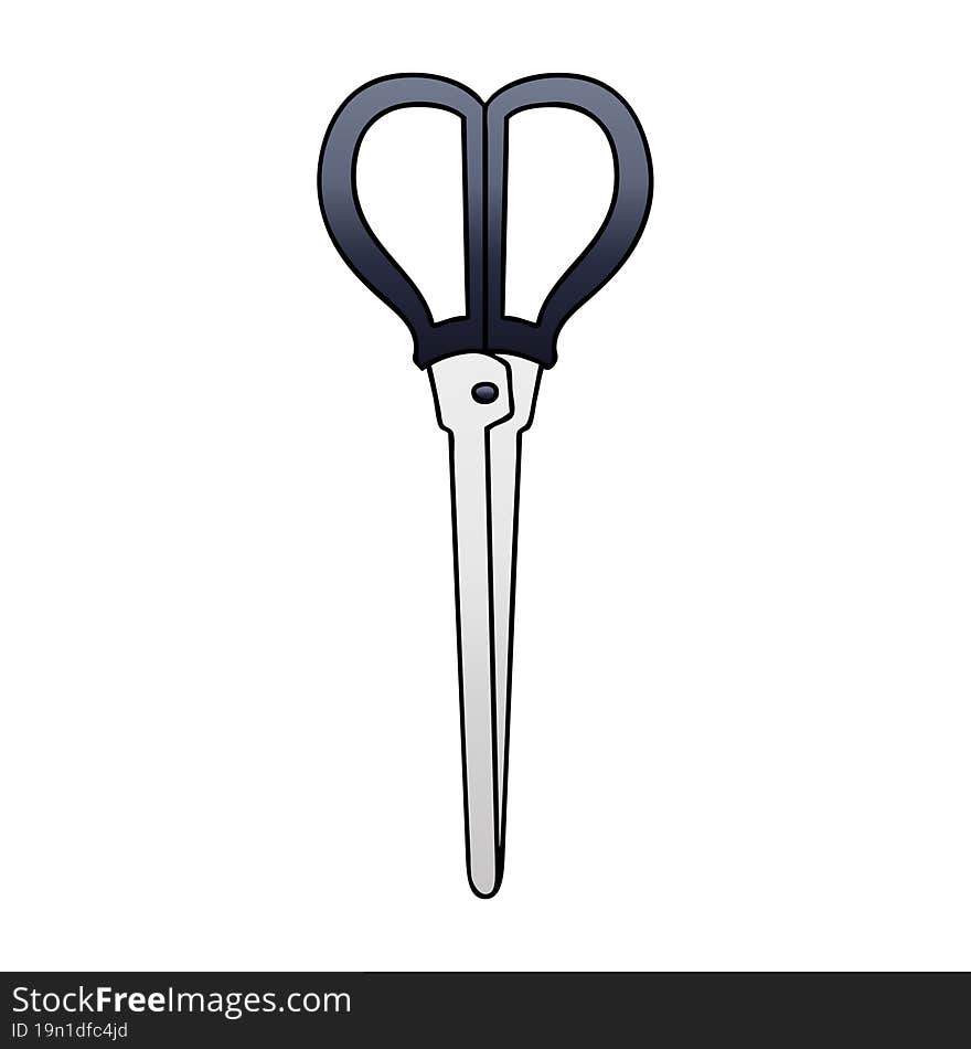 quirky gradient shaded cartoon scissors