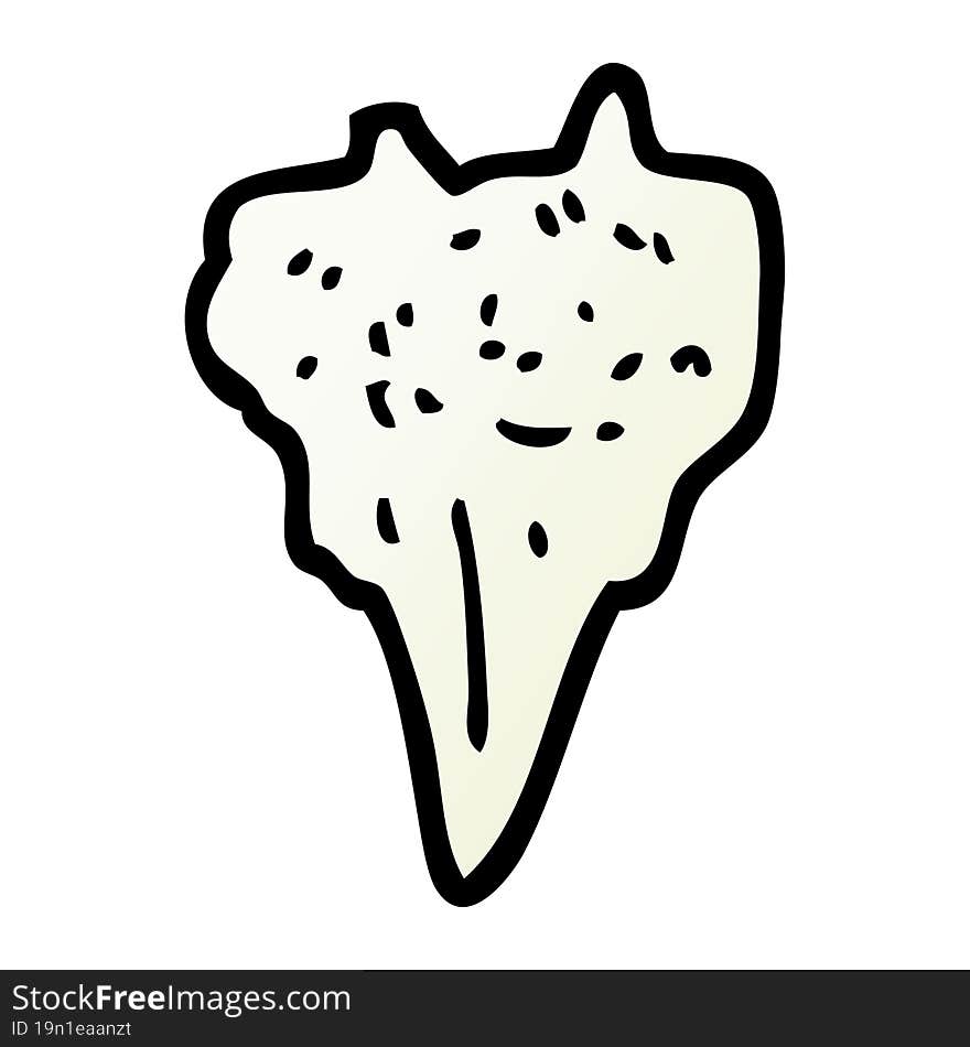 Vector Gradient Illustration Cartoon Dog Tooth