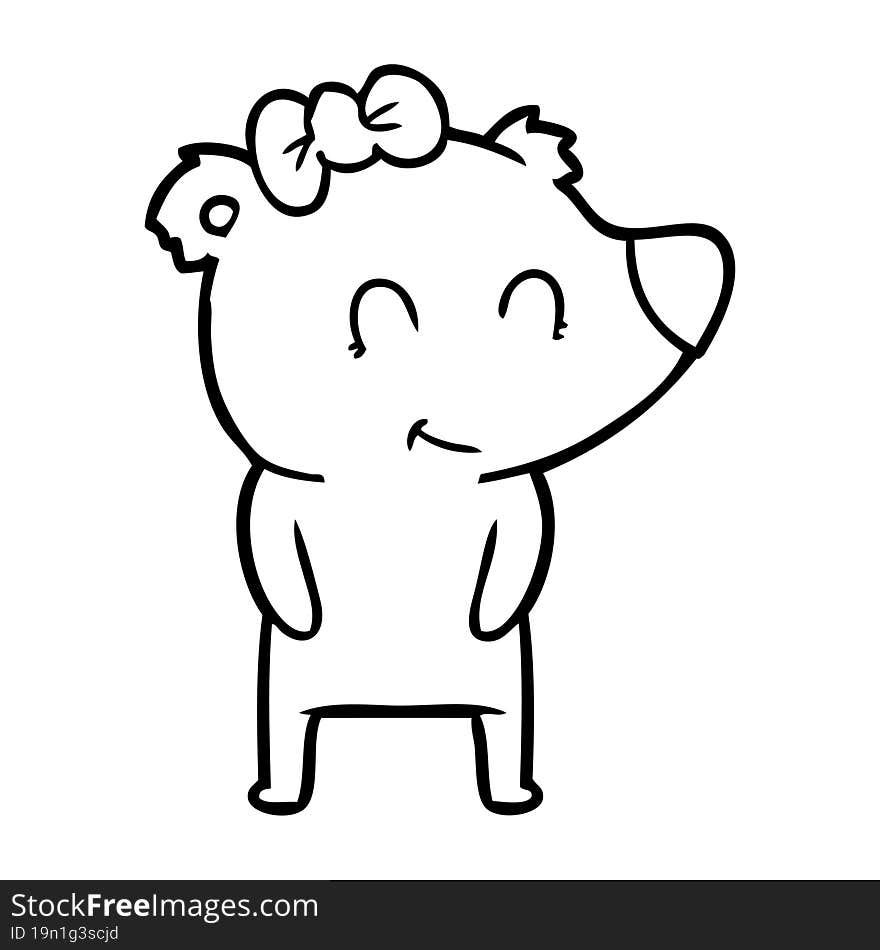 female polar bear cartoon. female polar bear cartoon