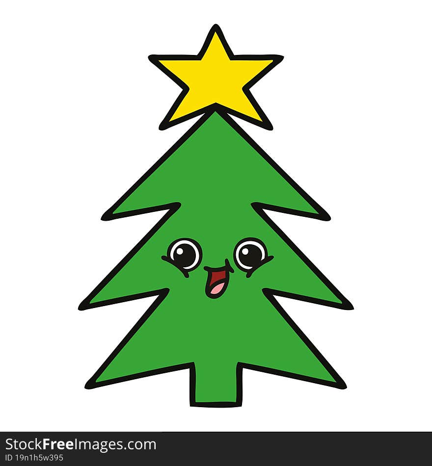 Cute Cartoon Christmas Tree