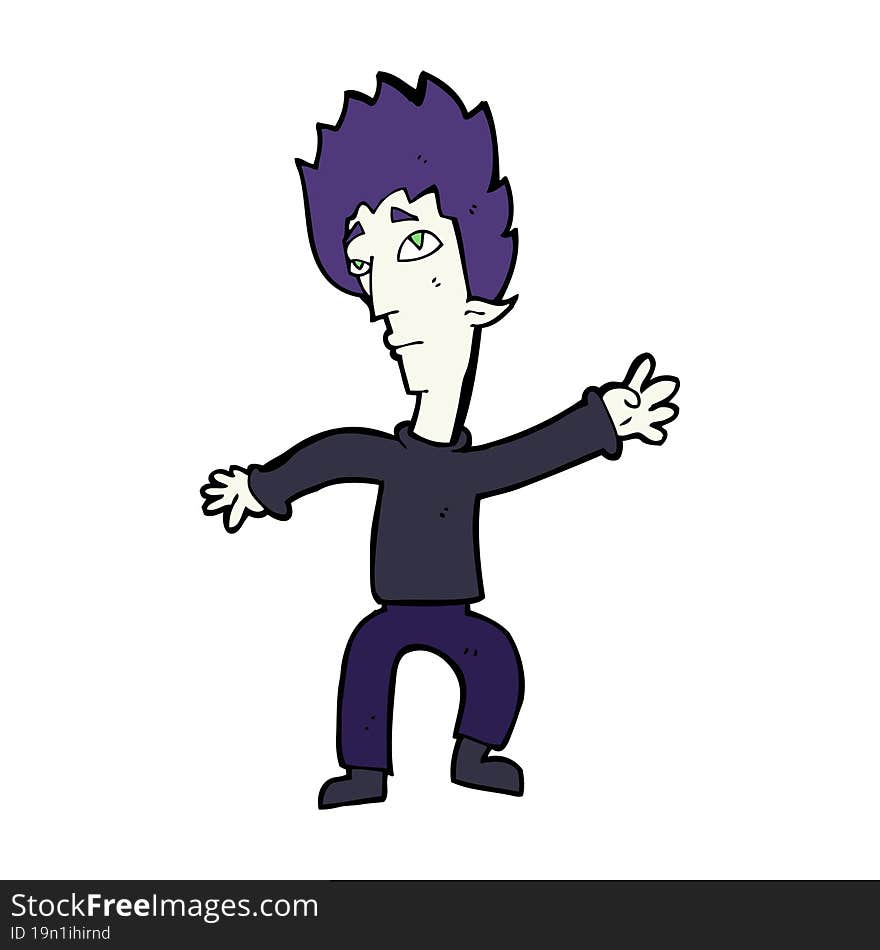 cartoon vampire man