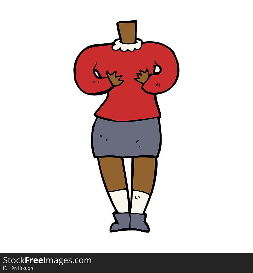 cartoon female body (add photos or mix and match cartoons