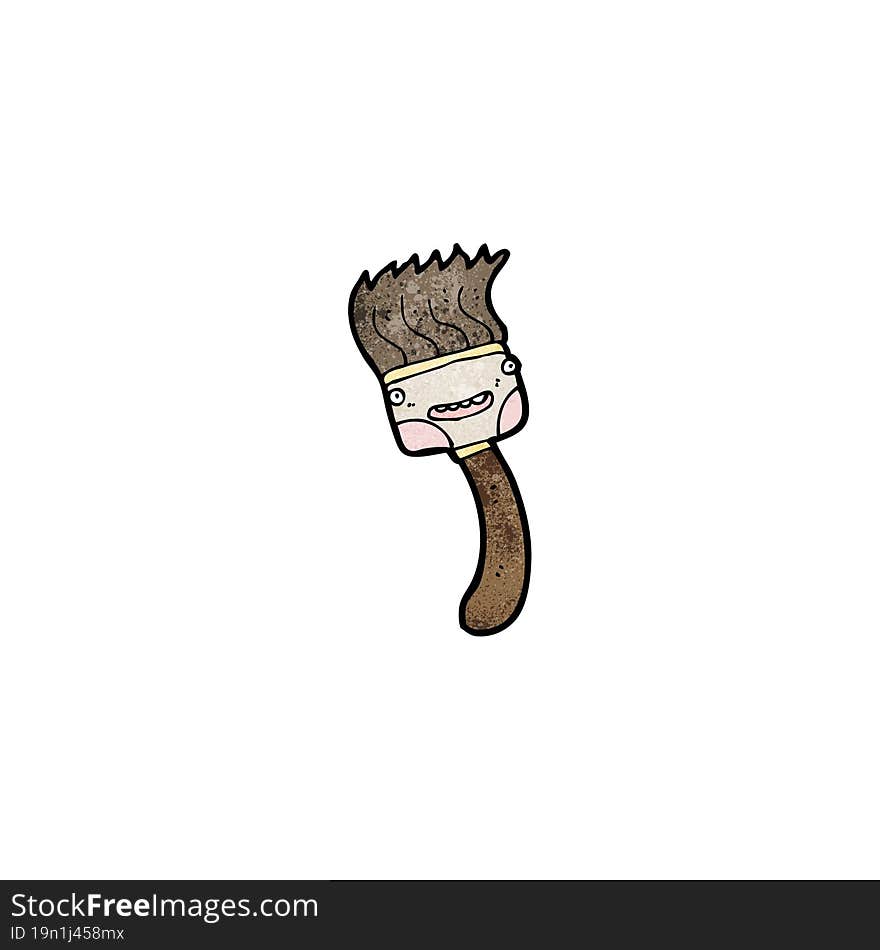 paint brush cartoon character