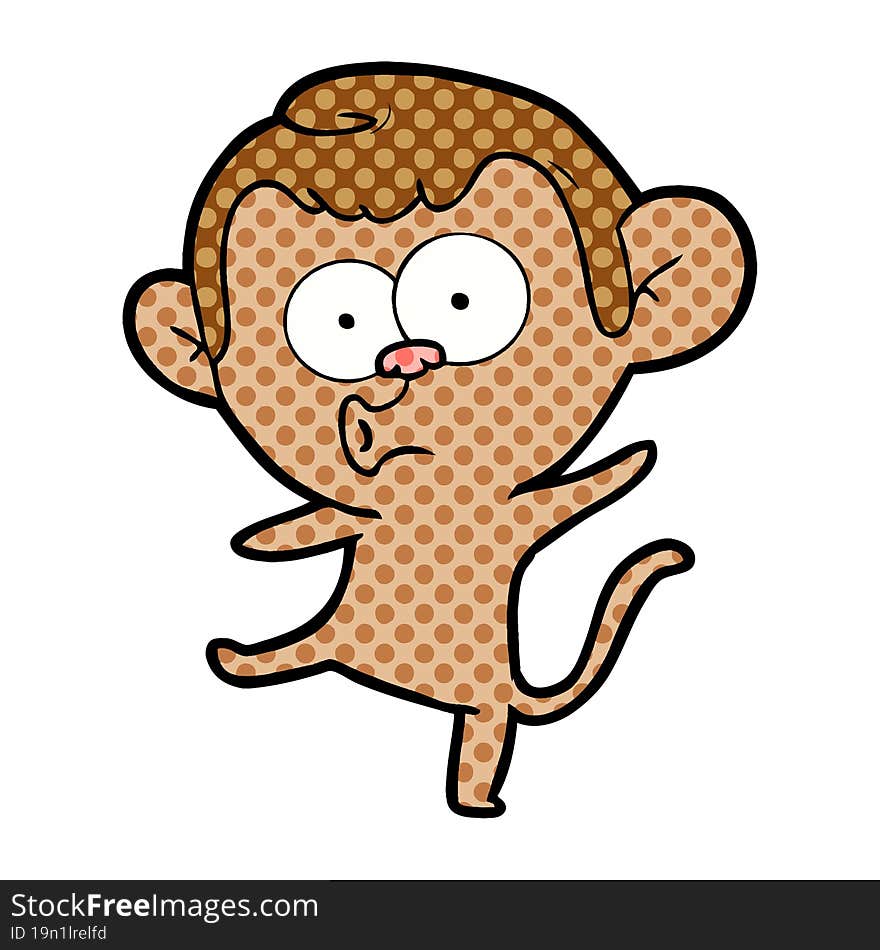 cartoon surprised monkey. cartoon surprised monkey