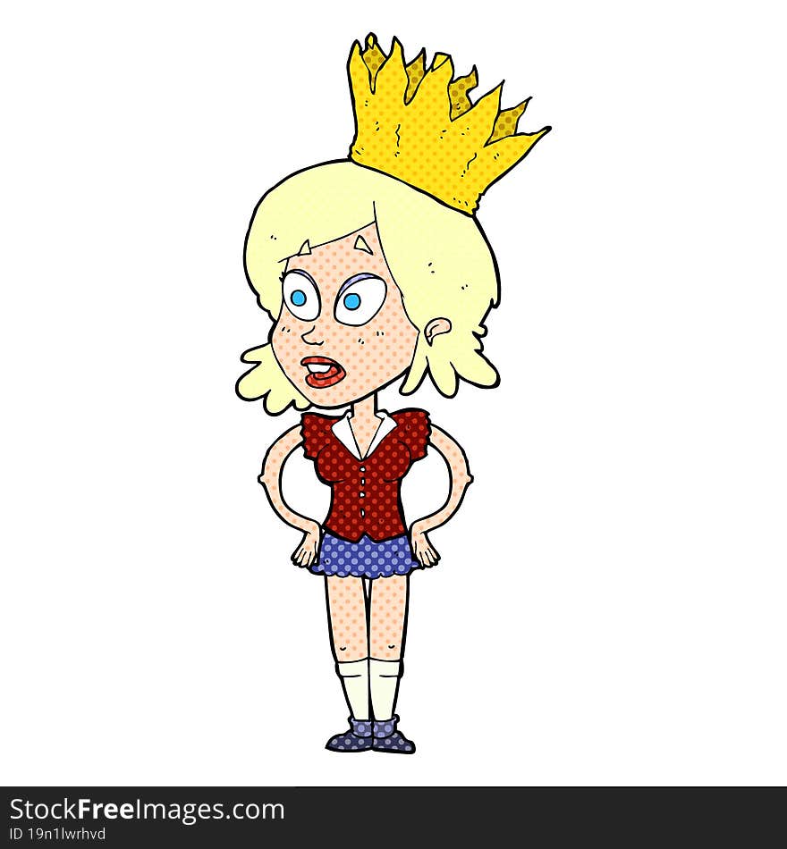 Cartoon Person Wearing Crown