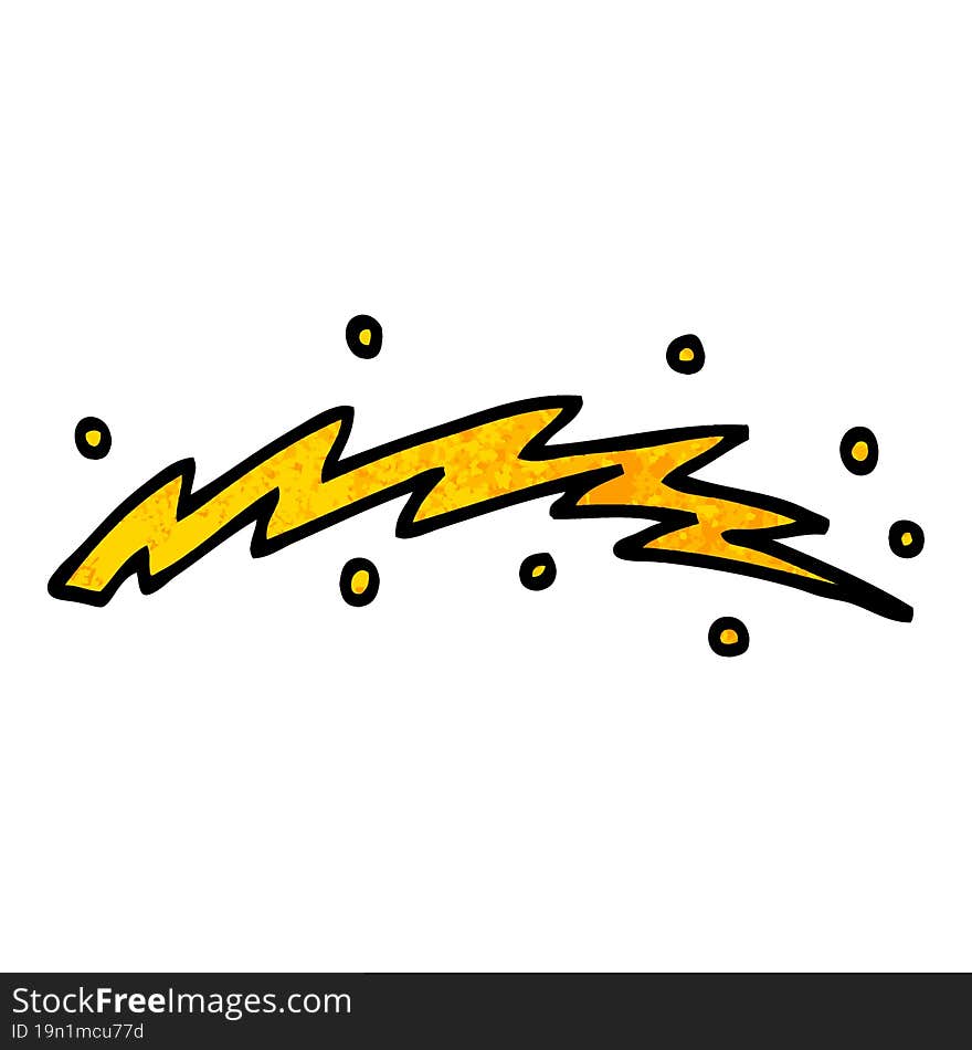 grunge textured illustration cartoon lightning bolt