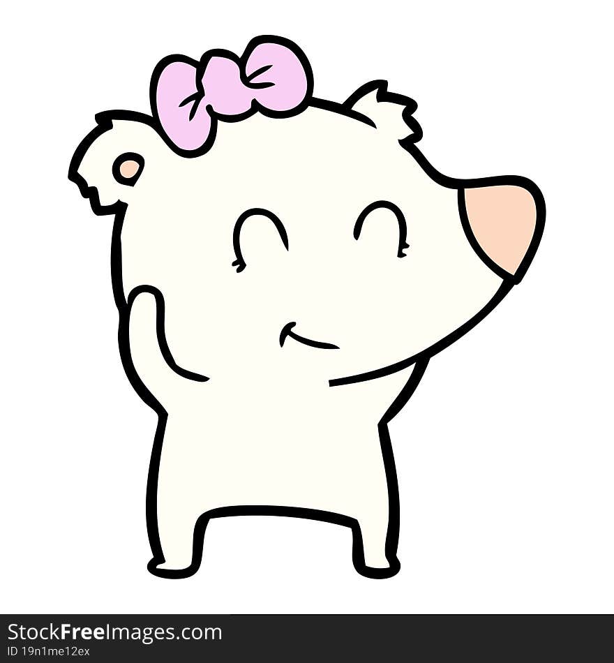 female polar bear cartoon. female polar bear cartoon