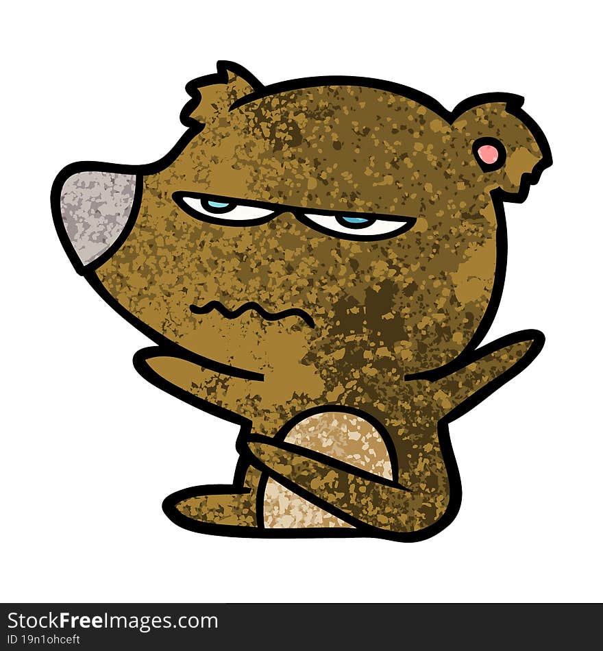 angry bear cartoon. angry bear cartoon