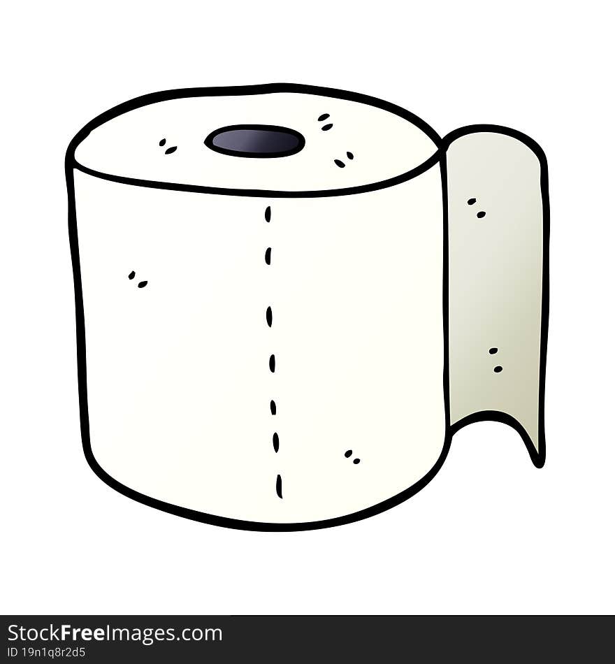 cartoon doodle toilet roll