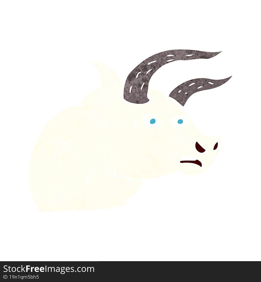 cartoon angry bull head