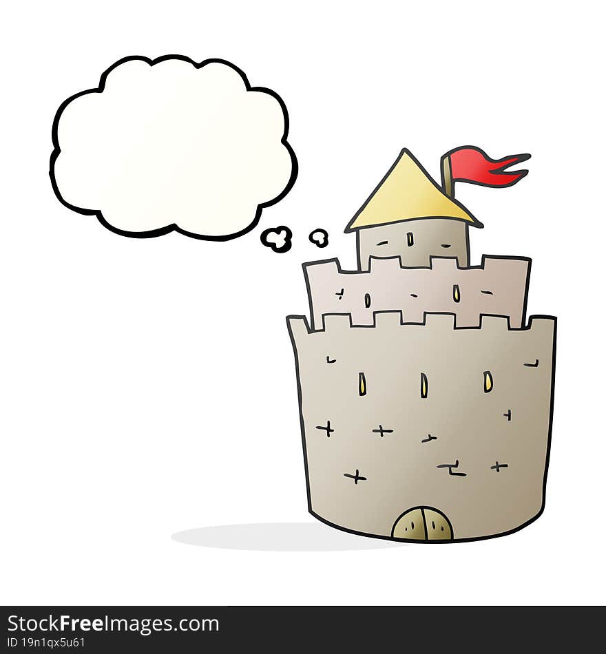 thought bubble cartoon castle