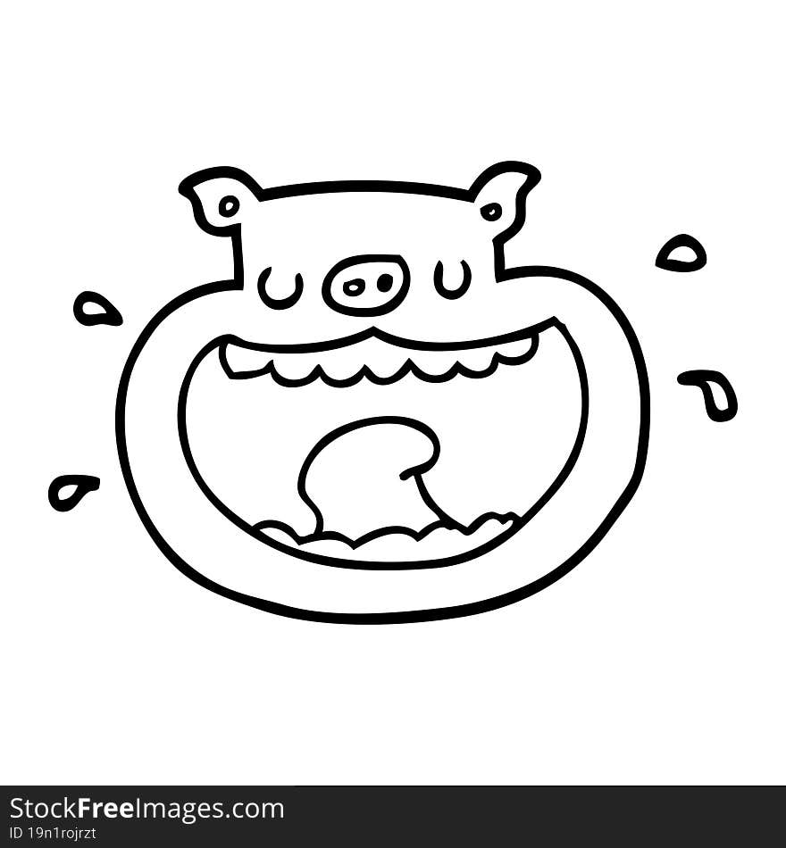 Cartoon Obnoxious Pig