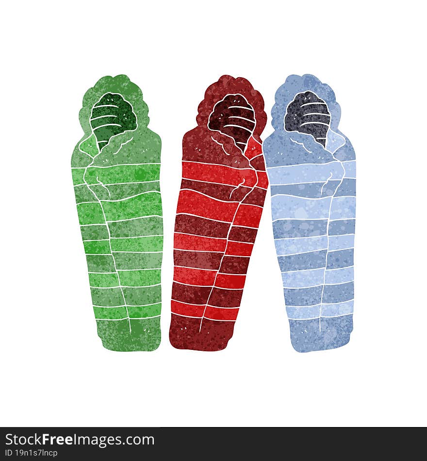 retro cartoon sleeping bags