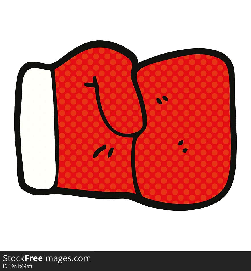 Comic Book Style Cartoon Boxing Glove