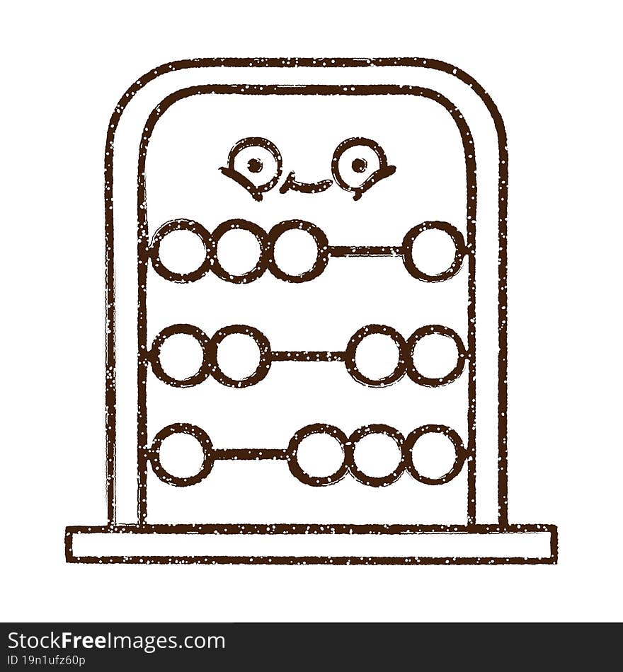 Abacus Charcoal Drawing