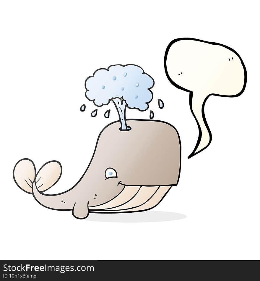 speech bubble cartoon whale spouting water