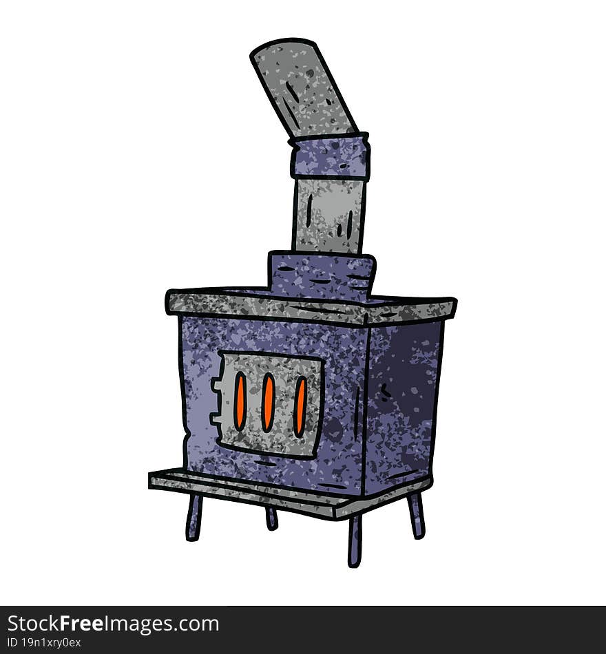 textured cartoon doodle of a house furnace