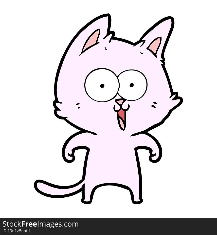 funny cartoon cat. funny cartoon cat