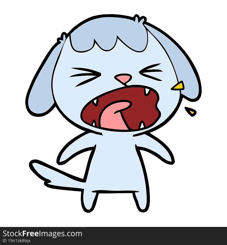 cute cartoon dog barking. cute cartoon dog barking