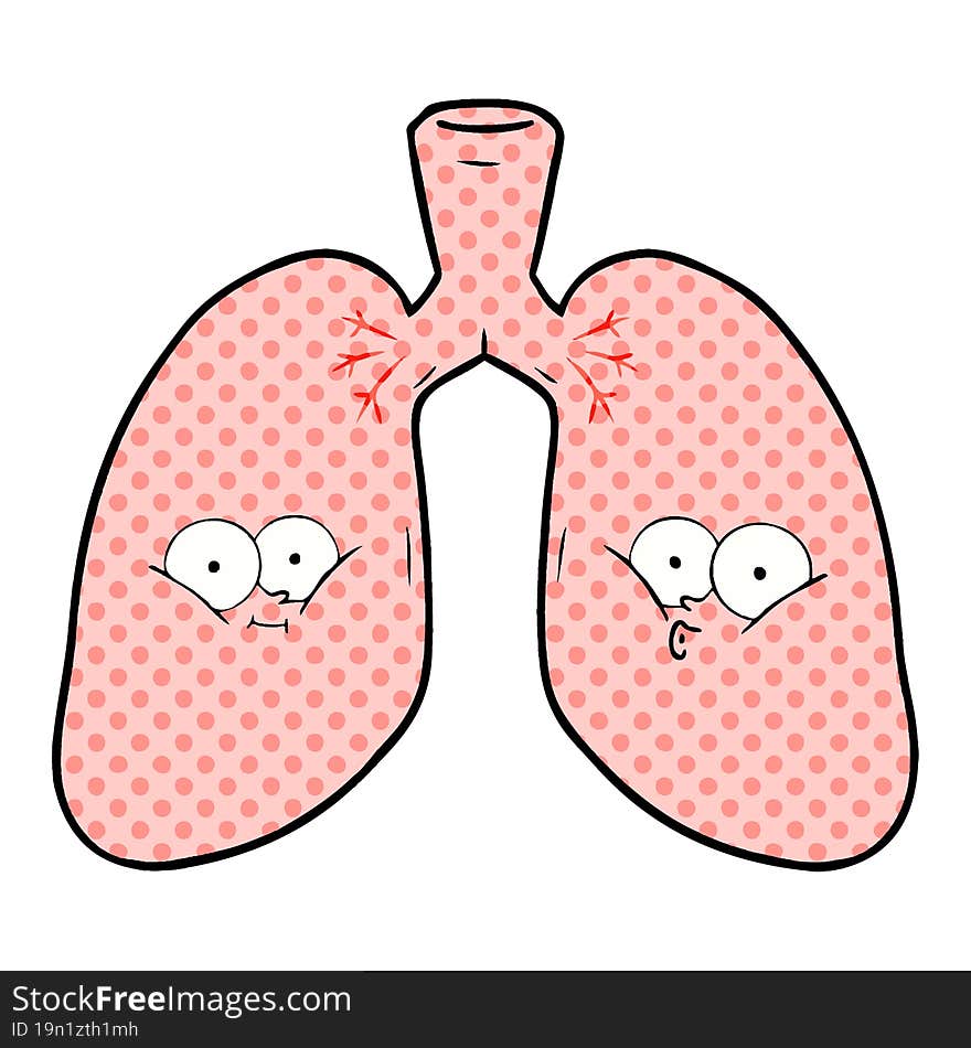 cartoon lungs. cartoon lungs